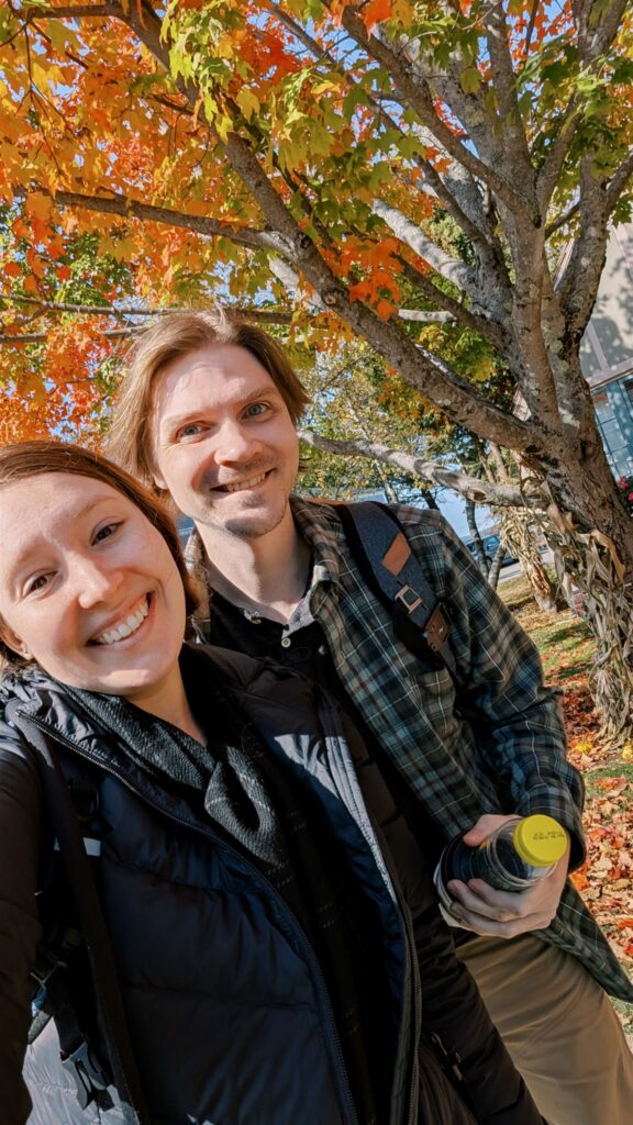 Selfie in Bar Harbor Maine on a beautiful fall day
