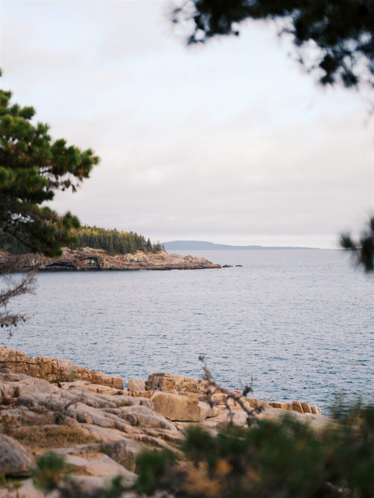 Sweeping coastal views along the Park Loop Road in Acadia Maine
