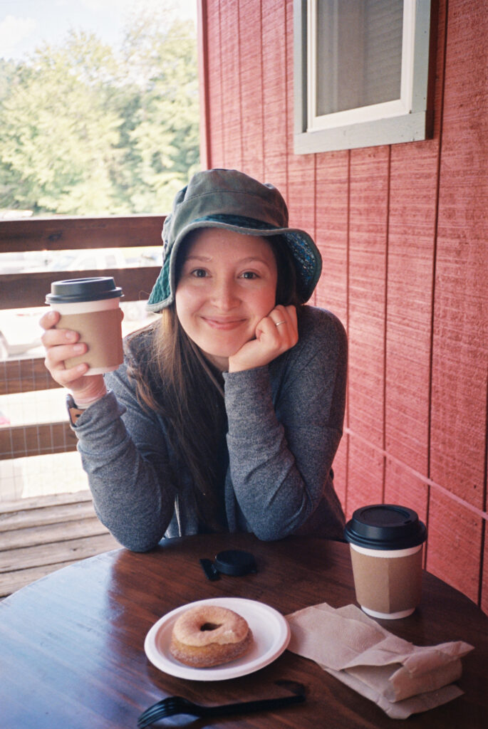 Breakfast spread at an apple orchard on the Blue Ridge Parkway near Boone, NC